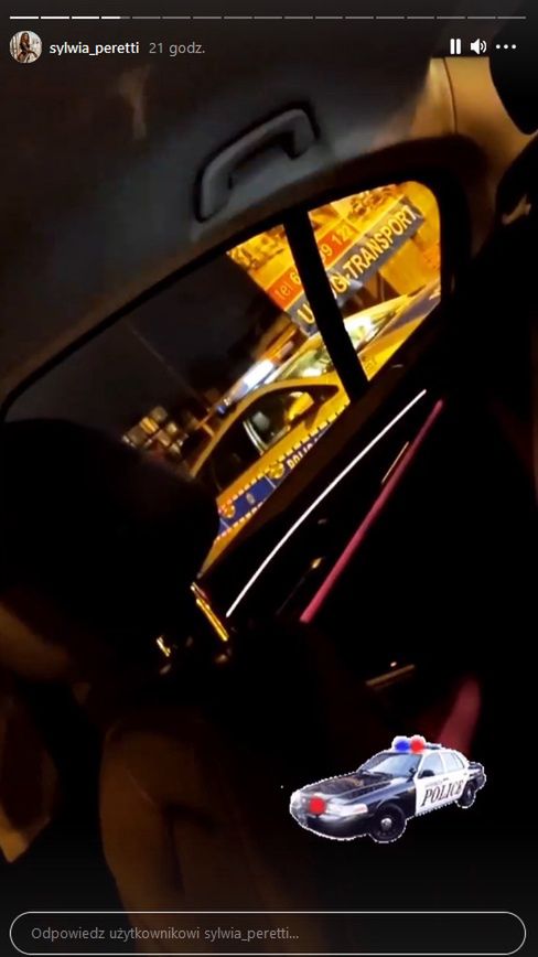Sylwia Peretti przyłapana przez drogówkę