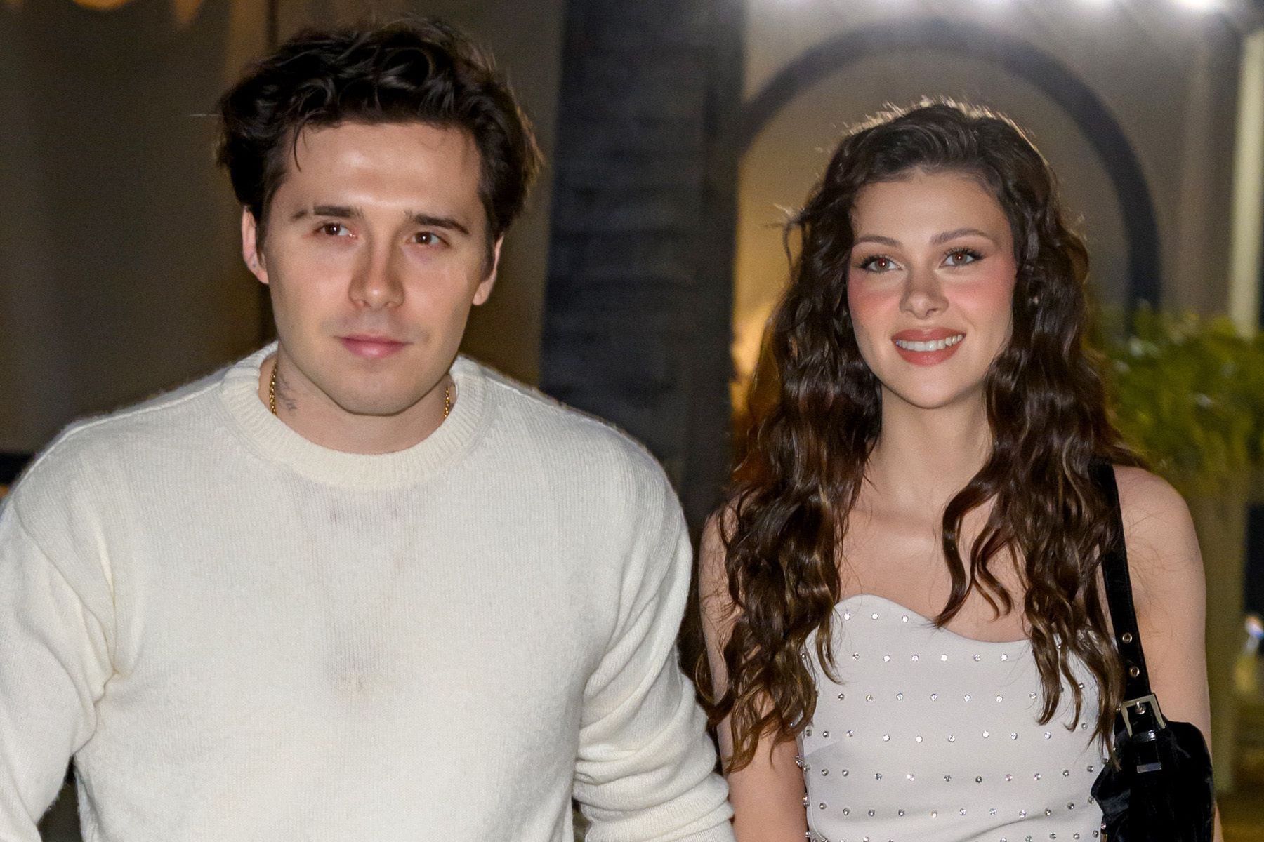 LOS ANGELES, CALIFORNIA - MARCH 20: (L-R) Brooklyn Beckham and Nicola Peltz are seen out on a date night on March 20, 2023 in Los Angeles, California. (Photo by John Sciulli/WireImage)