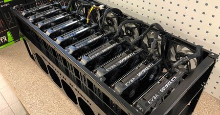 Zbudowali koparkę kryptowalut z 10 kartami GeForce RTX 3060 Ti - ile można na niej zarobić?
