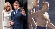 Roześmiany Emmanuel Macron korzysta z życia na jachcie: jazda skuterem wodnym i czas ze znajomymi