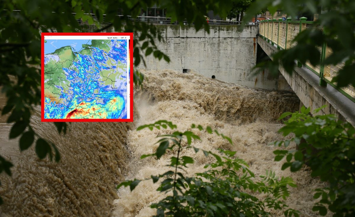 W ciągu doby w Bielsku-Białej spadło tyle deszczu, że poziom wody w rzekach przekroczył stan alarmowy