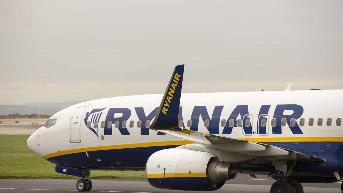 Bunt na pokładzie samolotu linii Ryanair.