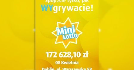 Kolejny szczęśliwy gracz z Lubelskiego! Wygrał ponad 170 tysięcy złotych w Mini Lotto