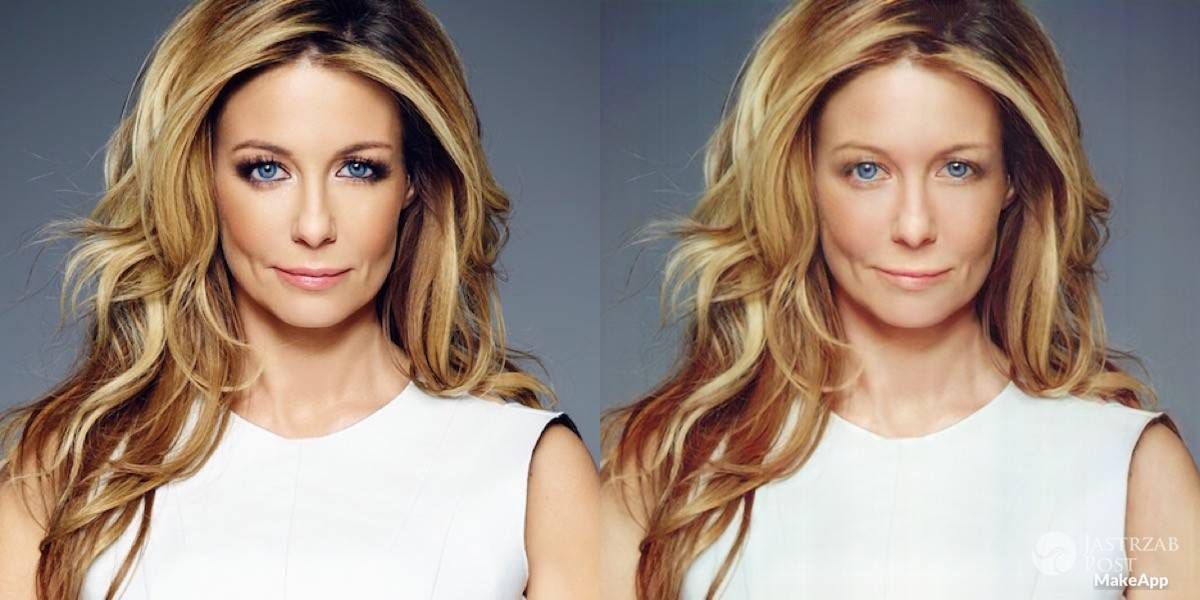 Małgorzata Rozenek bez makijażu w aplikacji MAKEAPP