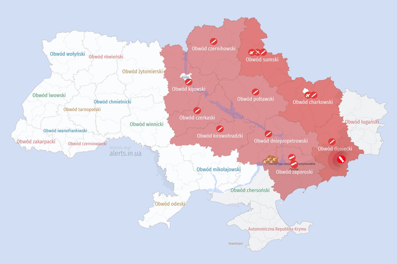 Aktualna mapa alarmów 