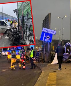 Karambol w stolicy. Fragmenty aut rozrzucone na kilkadziesiąt metrów