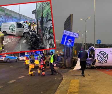 Karambol w stolicy. Fragmenty aut rozrzucone na kilkadziesiąt metrów