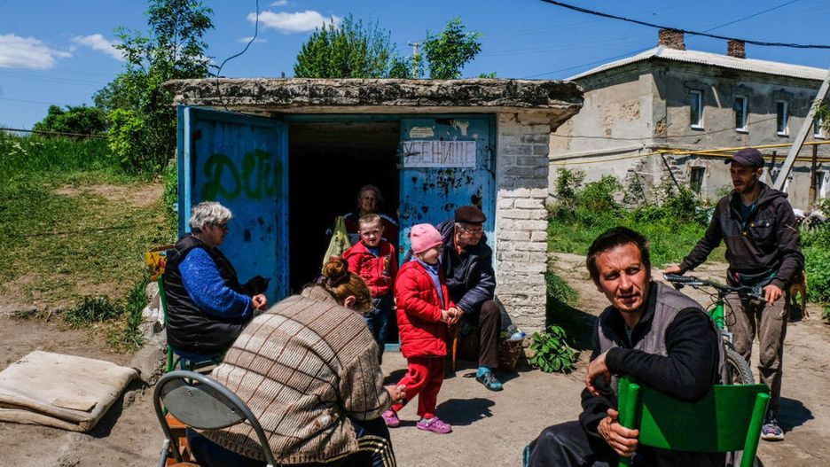 People are sitting in front of a bunker on the outskirts of
LYSYCHANSK, UKRAINE - 2022/05/23: People are sitting in front of a bunker on the outskirts of the city where they live amid the Russian attacks. Lysychansk is bombed daily by the Russian troops, and people evacuate or live in bunkers. Lysychansk is an elongated city on the high right bank of the Donets River in the Luhansk region. The city is part of a metropolitan area that includes Severodonetsk and Rubizhne; the three towns constitute one of Ukraine's largest chemical complexes. The town is about 7 km from the frontline, and Russian troops are moving towards it. Russian troops are trying to occupy the main road that connects Lysychansk to Kramatorsk. If it happens, the city won't have any other way to get supplies and be under siege. (Photo by Rick Mave/SOPA Images/LightRocket via Getty Images)
SOPA Images
bunker, conflicts, invasion, russian attack, russian invasion, shelter, ukraine - russia, war against ukraine, war crisis, citizens, locals, displaced, sit