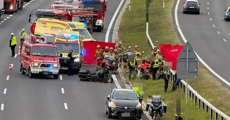 Śmiertelny wypadek na S3. Motocyklista uderzył w bariery