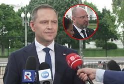 Spięcie na konferencji Nawrockiego w USA. Bielan: ma pan amnezję