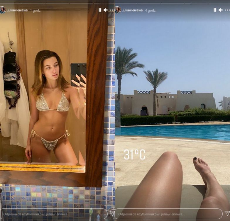 Julia Wieniawa na wakacjach w Egipcie