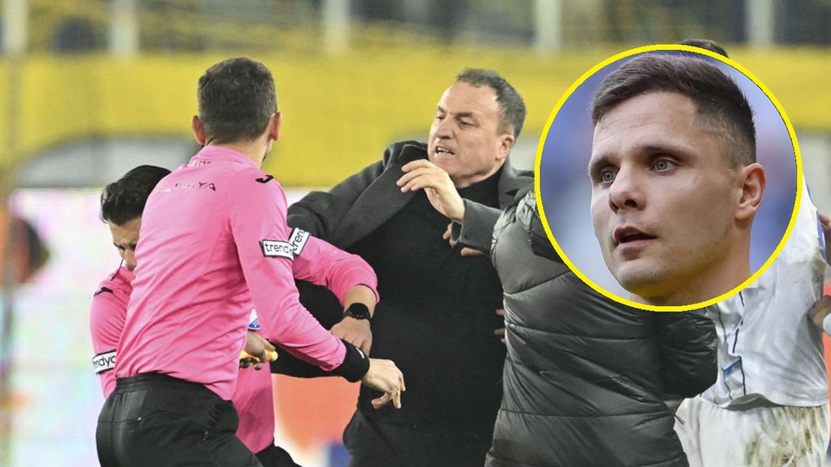 Getty Images / Na zdjęciu: prezes Faruk Koca uderzył arbitra (w kółeczku: Rafał Gikiewicz)