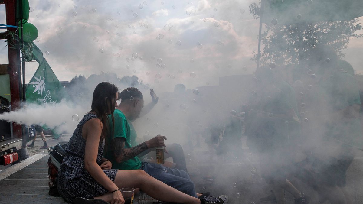 2022 Hemp Parade Urges Cannabis Legalisation
BERLIN, GERMANY - AUGUST 13: Activists sitting on a truck surounded by fog during a demonstration for the legalisation of marijuana march in the annual Hemp Parade (Hanfparade) on August 13, 2022 in Berlin, Germany. So far owning, cultivating and selling cannabis in Germany is still illegal, though the current coalition government campaigned on cannabis legalisation and is scheduled to begin debating corresponding legislation in coming months. (Photo by Carsten Koall/Getty Images)
Carsten Koall
