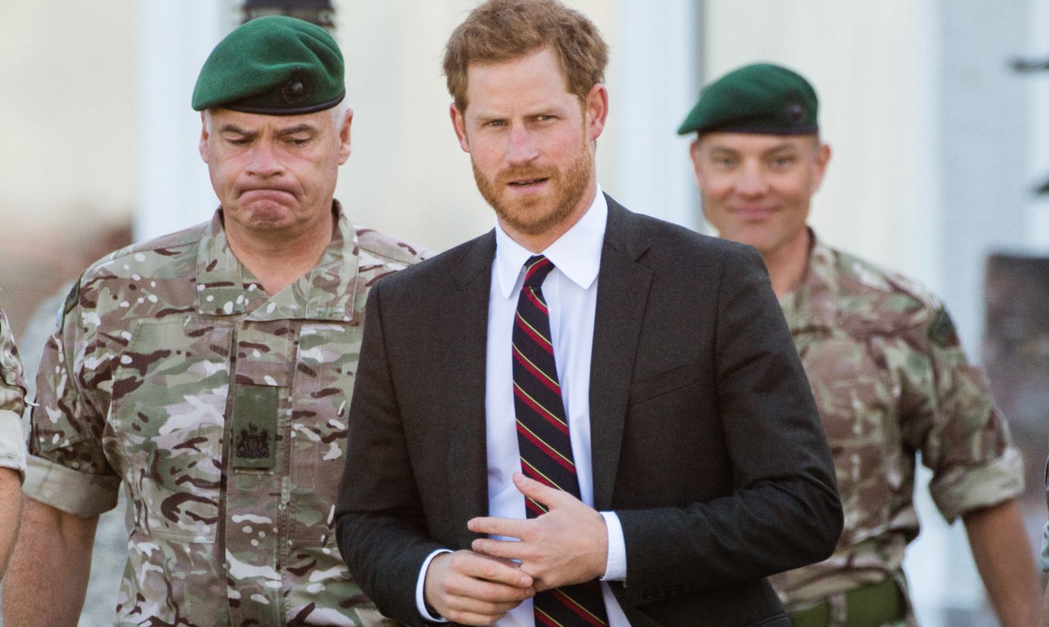 The Duke Of Sussex Visits The Royal Marines Commando Training Centre
LYMPSTONE, DEVON - SEPTEMBER 13:  Prince Harry, Duke of Sussex visits the Royal Marines Commando Training Centre on September 13, 2018 in Lympstone, United Kingdom. The Duke arrived at the centre in a Royal Navy Wildcat Maritime Attack Helicopter for his first visit in his role as Captain General Royal Marines. He met with new recruits undergoing training as well as the Invictus Games Racing Team.  (Photo by Samir Hussein/WireImage)
Samir Hussein
Politics, Military, Arts Culture and Entertainment, Royalty, FeedRouted_Europe, FeedRouted_Australasia, FeedRouted_NorthAmerica