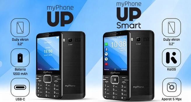 mPTech: nowe klasyczne telefony Up i Up Smart za 179 zł i 249 zł