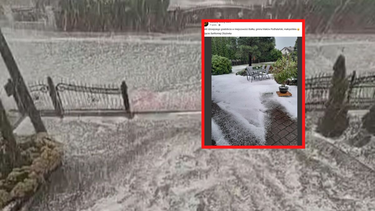 Skutki poniedziałkowego gradobicia.