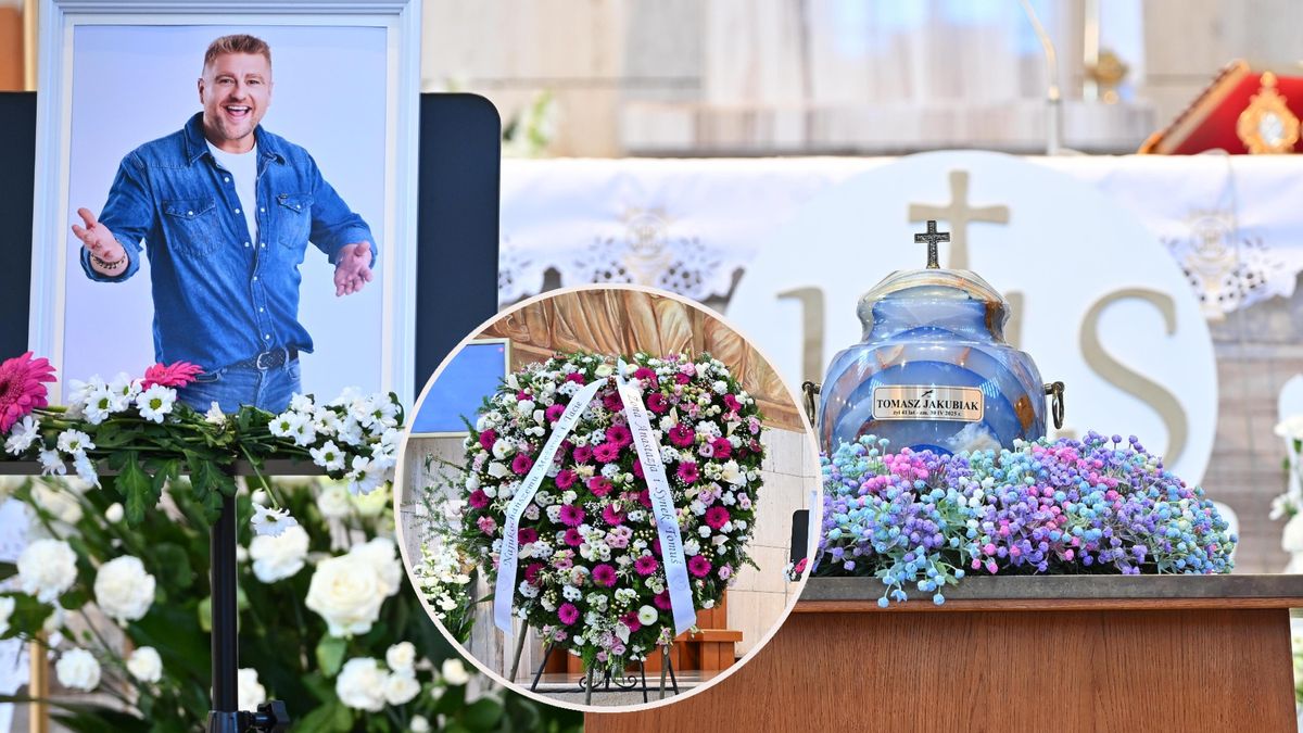 Wzruszające słowa na wieńcu dla Tomasza Jakubiaka od żony i syna