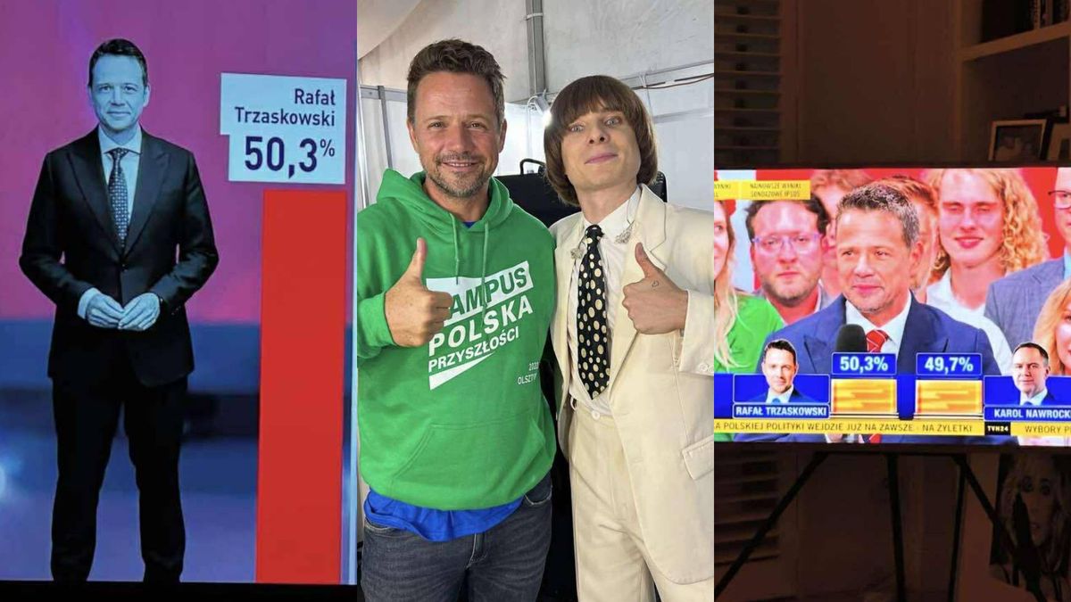 Rafał Trzaskowski liderem exit poll, gwiazdy reagują