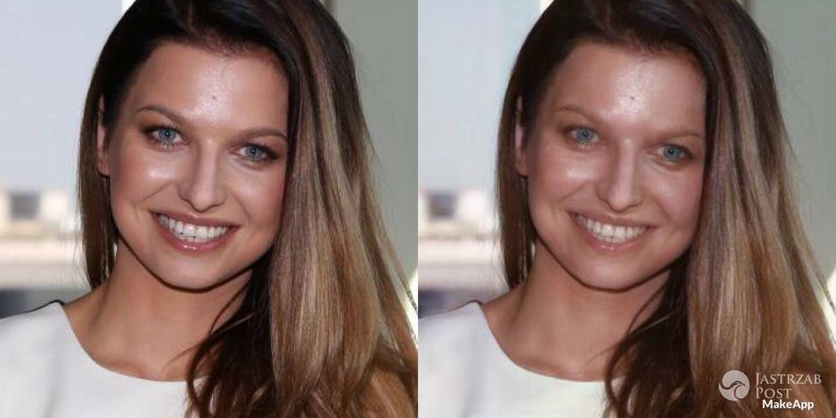 Anna Lewandowska bez makijażu w aplikacji MAKEAPP