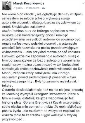 Marek Kościkiewicz (sceen Facebook)