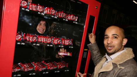 Ludzki automat z batonami w Londynie 1