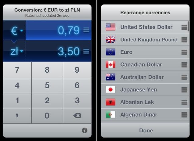 Currencies - niezwykły przelicznik walut dla iPhone'a