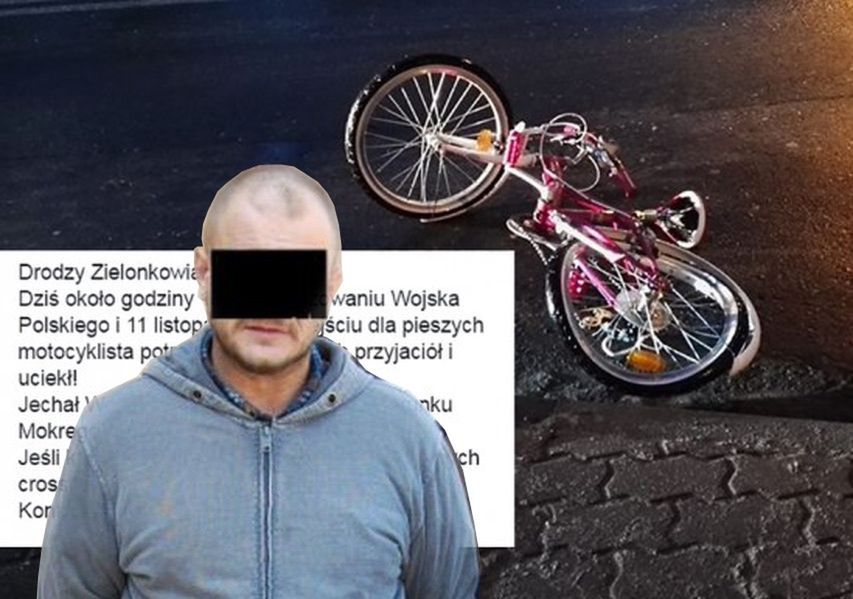 Potrącił dziecko i uciekł. Policja zatrzymała sprawcę wypadku