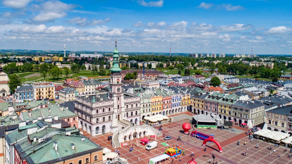 Zamość z lotu ptaka