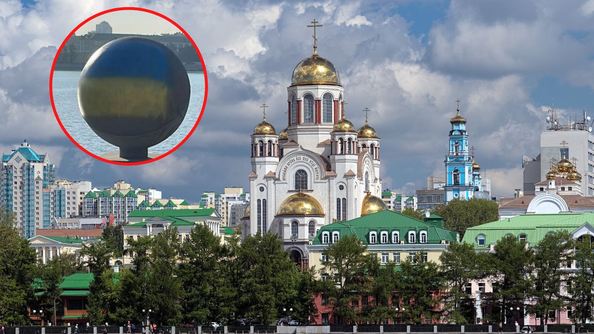 Flagi ukraińskie w Jekaterynburgu