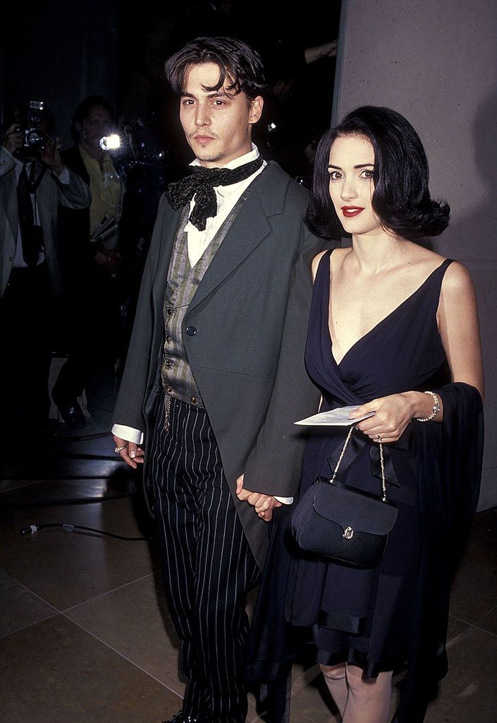 Johhny Depp i Winona Ryder na 48. rozdaniu Złotych Globów w 1991 roku 