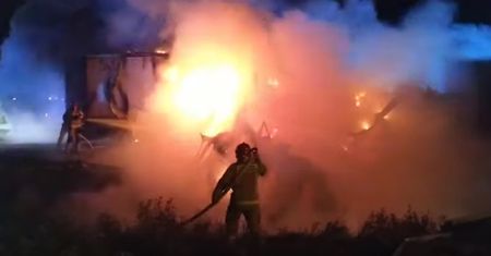Tragedia na obwodnicy Lublina. Kierowca spłonął w ciężarówce