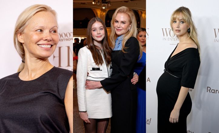 Tłum gwiazd na gali w Los Angeles: Nicole Kidman z 13-letnią córką, dostojna Pamela Anderson, ciężarna Jennifer Lawrence