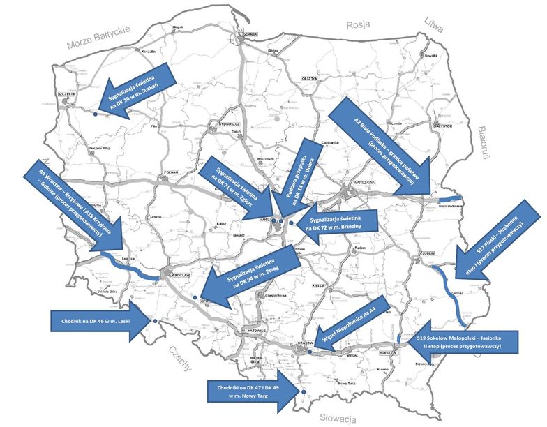Ministerstwo Infrastruktury przygotuje inwestycje w siedmiu województwach