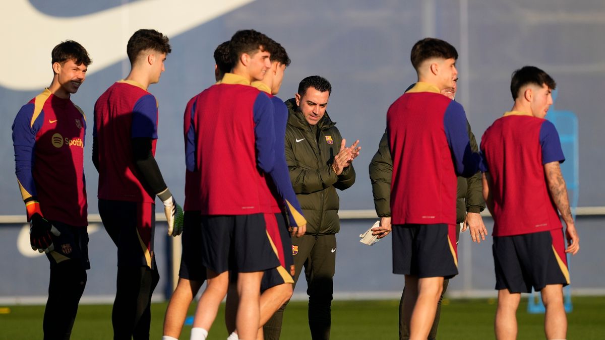 Xavi i piłkarze Barcelony