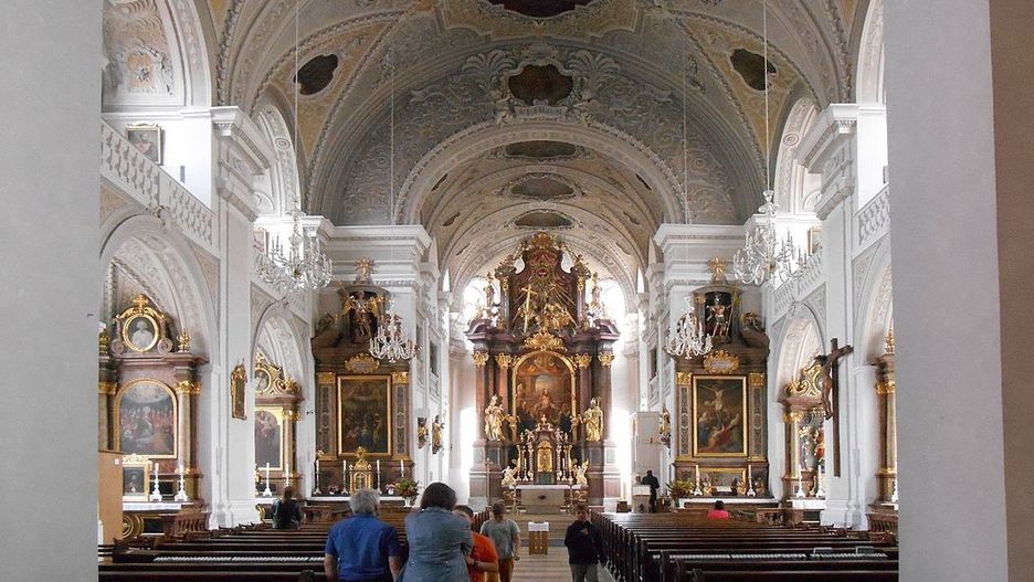 Wnętrze bawarskiego kościoła