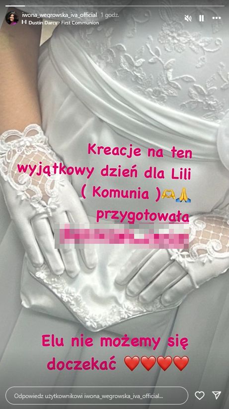 Iwona Węgrowska pokazała komunijną sukienkę córki