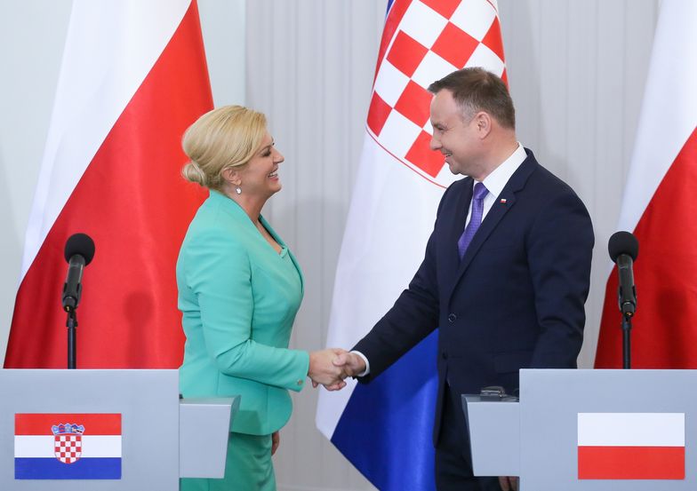 Prezydent Andrzej Duda i prezydent Chorwacji Kolinda Grabar-Kitarovic