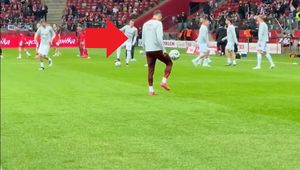 Nagrali Lewandowskiego. Tak zachowywał się na rozgrzewce