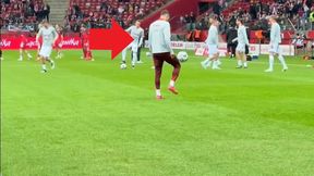 Nagrali Lewandowskiego. Tak zachowywał się na rozgrzewce