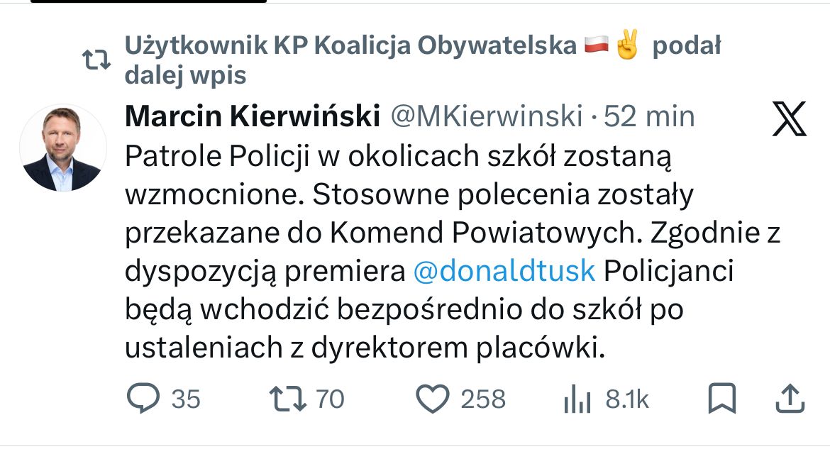 Komunikat Ministra spraw wewnętrznych i administracji