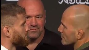 UFC 267. Emocje rosną! Zobacz pierwsze spotkanie oko w oko Błachowicza z Teixeirą [WIDEO]