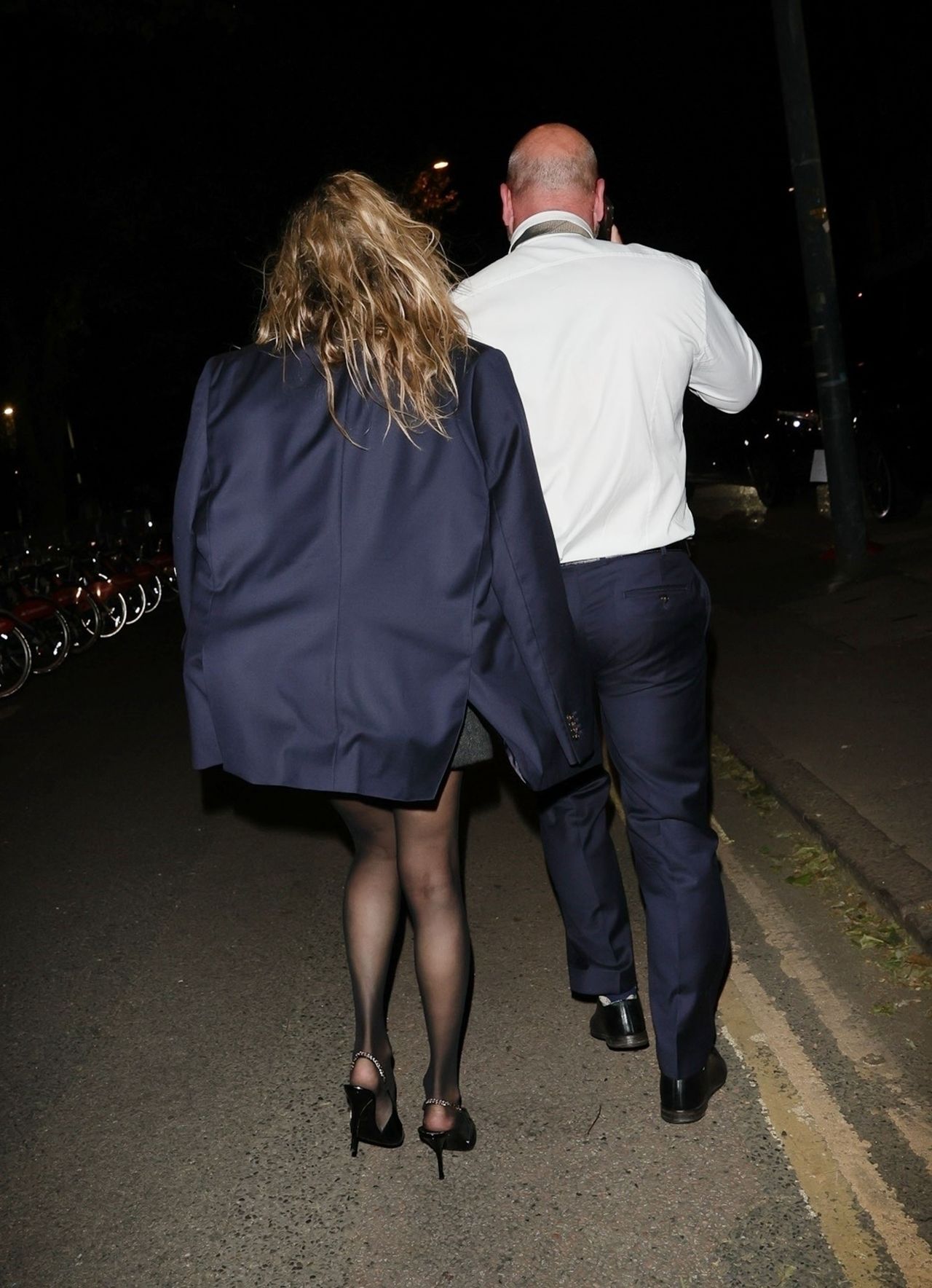 Laughing Kate Moss emerges from Gucci after party