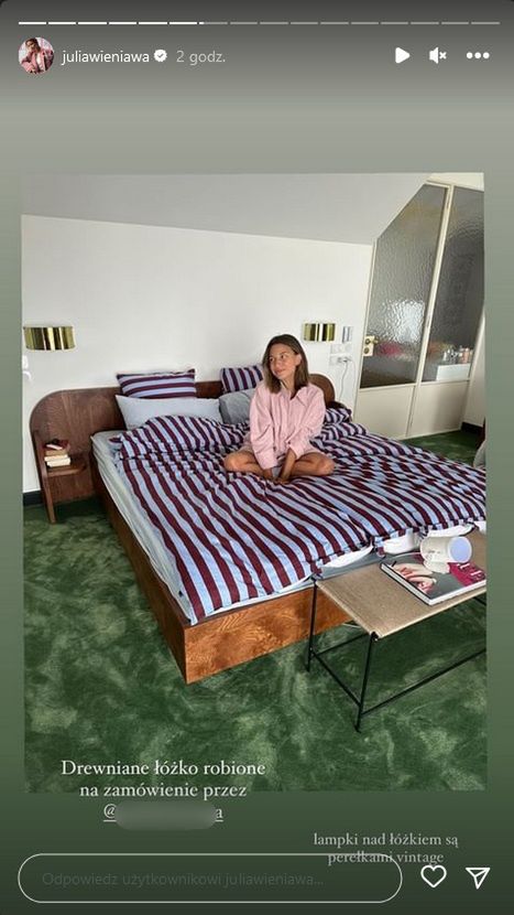 Julia Wieniawa prezentuje nowy wystrój sypialni i garderoby