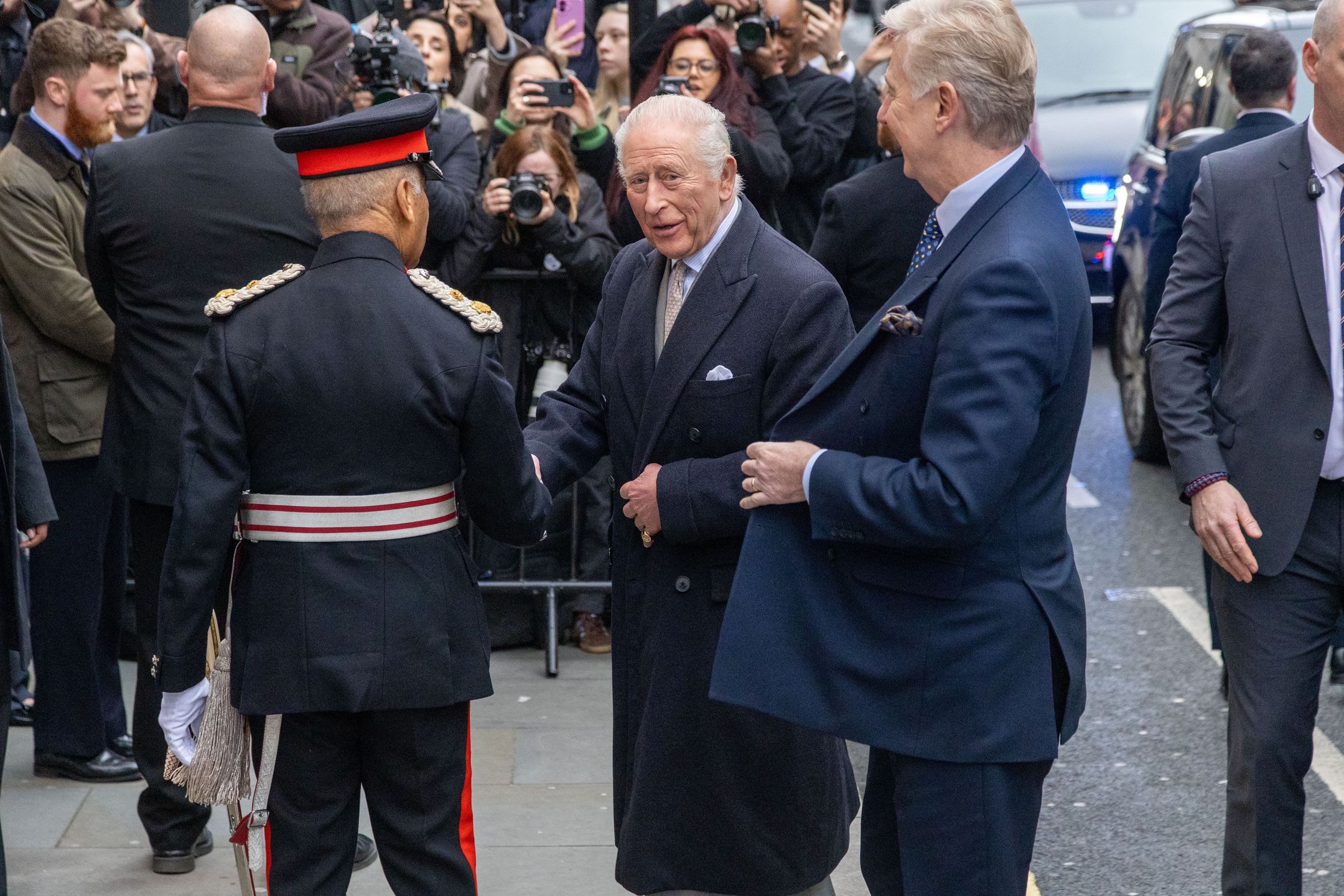 King Charles III arrives at London Fashion Week
LONDON, UNITED KINGDOM - FEBRUARY 19: King Charles III arrives at London Fashion Week, in London, United Kingdom on February 19, 2026. His first public appearance after his brother Andrew got arrested over misconduct in public office charges and Jeffrey Epstein ties. (Photo by Ilyas Tayfun Salci/Anadolu via Getty Images)
Anadolu
london, king charles, united kingdom