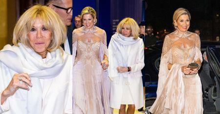 70-letnia Brigitte Macron i zjawiskowa królowa Maksyma przybywają na wystawę Iris Van Herpen w Paryżu (ZDJĘCIA)