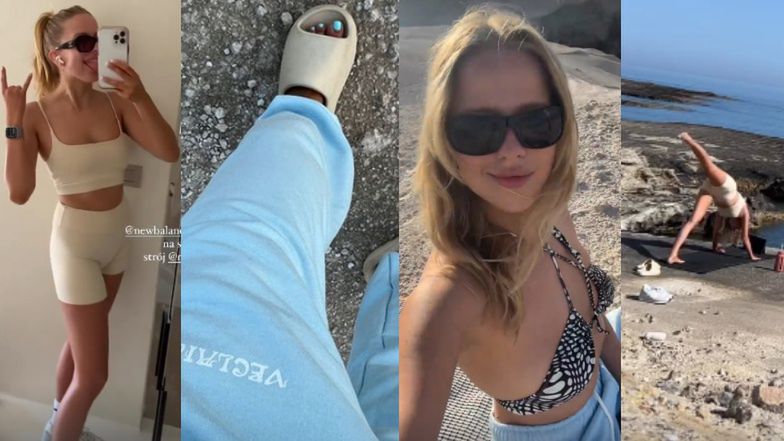 Greckie wakacje Jessiki Mercedes: planowanie stylizacji, joga na skałach i "czarne stopy" w klapkach za DWA TYSIĄCE (ZDJĘCIA)