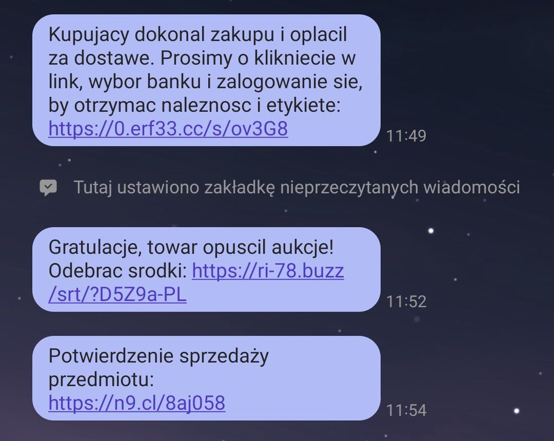 Fałszywe SMS-y do naszej czytelniczki