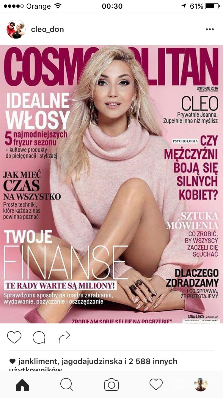 Cleo na okładce Cosmopolitan