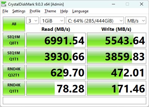 Wbudowany dysk SSD oferuje niezłą wydajność