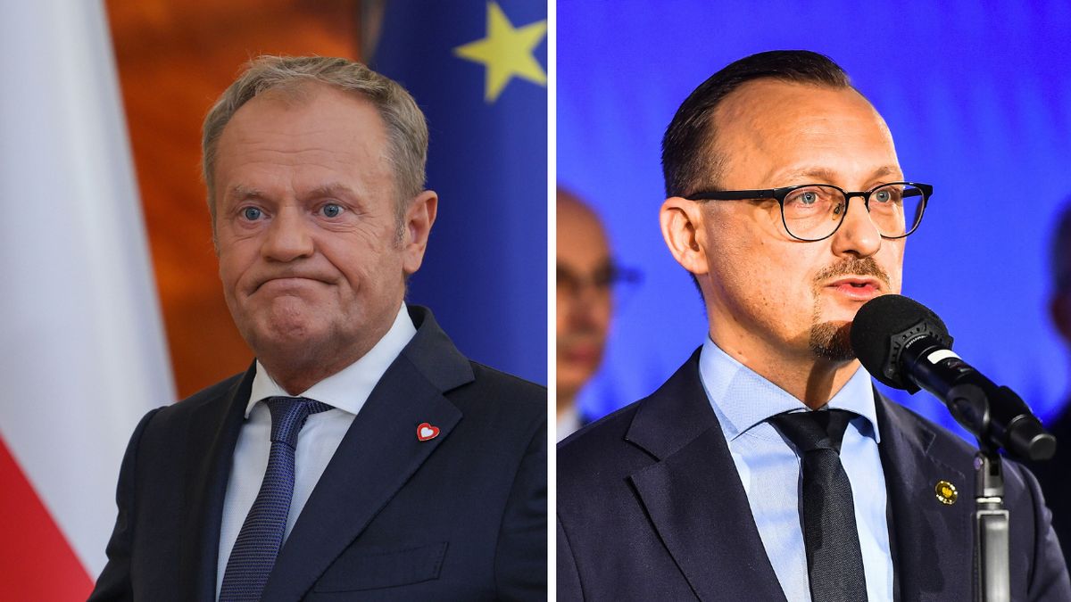 Donald Tusk i Rafał Leśkiewicz